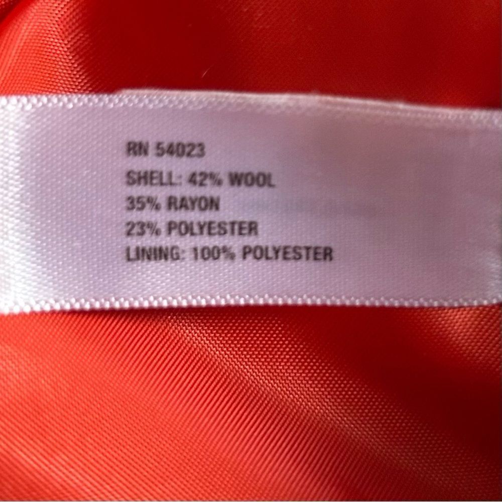 GAP Women’s Orange Wool Lined Zip Up Mini Skirt Size 4 - Picture 9 of 14